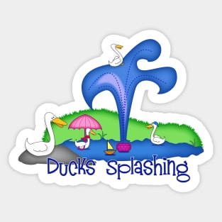 Ducks Doing Silly Things Sticker